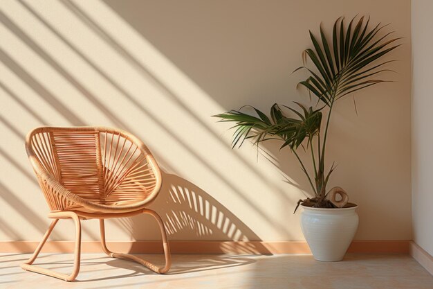 Photo une chaise et une table à l'hôtel