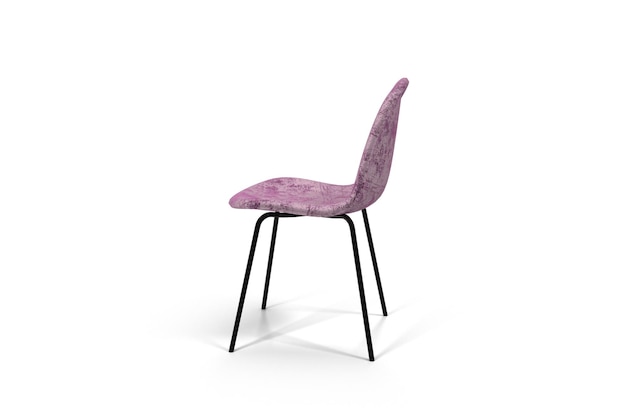 Chaise en velours rose