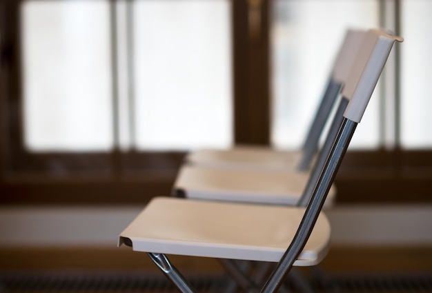 Chaises de bureau horizontales bokeh background