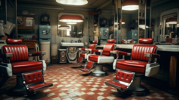 Chaises dans un salon de coiffure