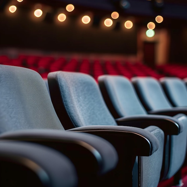 Des chaises de théâtre vides