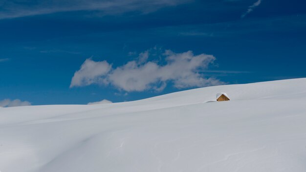 Chalet dans la neige