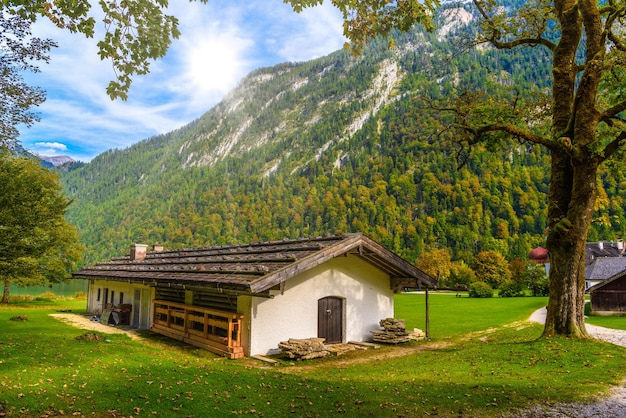 Chalet à Koenigssee Konigsee Parc National de Berchtesgaden Bavière Allemagne