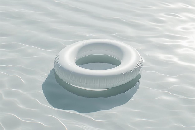 une chambre à air flottant dans une piscine d'eau