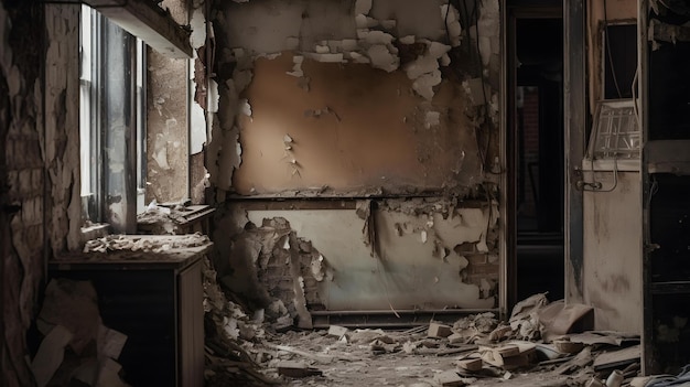 Une chambre avec un bureau et un bureau dedans