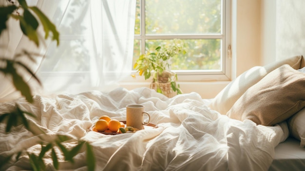 Chambre confortable avec fenêtres