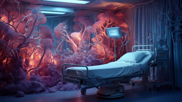 Une chambre dans une photo d'hôpital