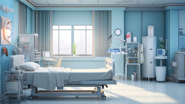 Une chambre dans une photo d'hôpital