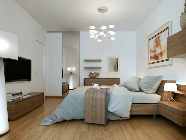 Chambre dans le style high-tech