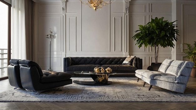 Chambre domestique moderne avec plancher de bois baignoire élégante et évier propre