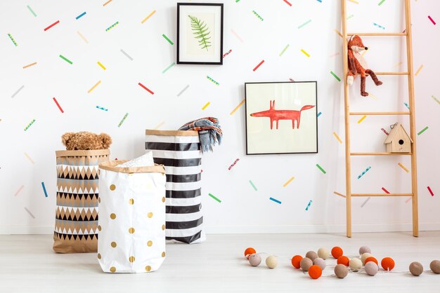 Photo chambre d'enfant de style scandinave