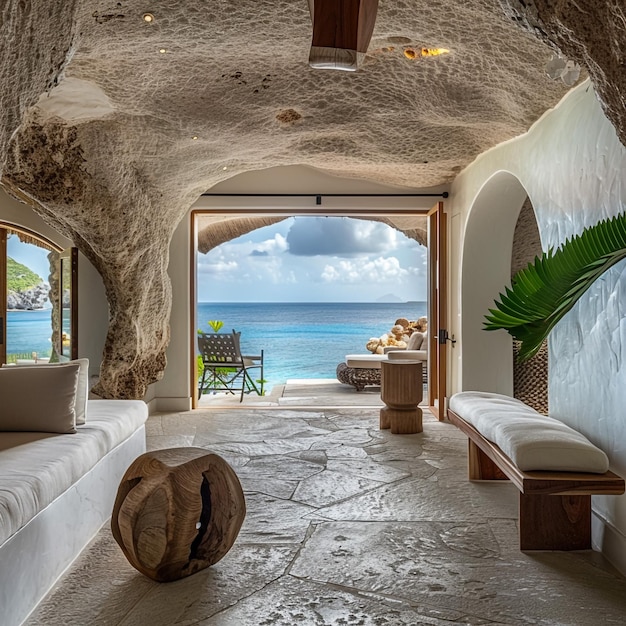 Photo chambre d'hôtel avec un intérieur moderne