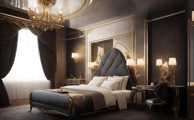 Une chambre d'hôtel luxueuse