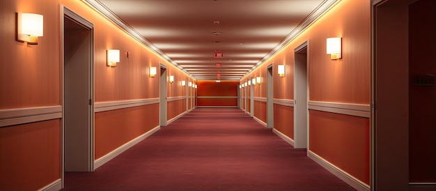 Photo une chambre d'hôtel avec un placard dans le couloir.