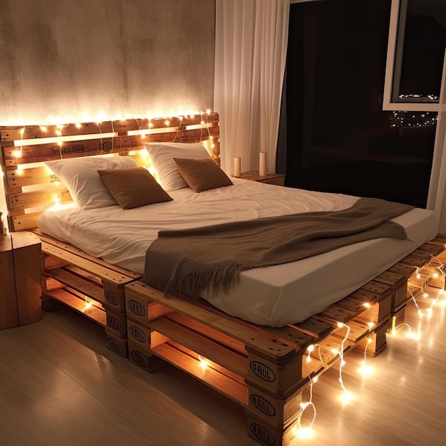 chambre avec lumière led