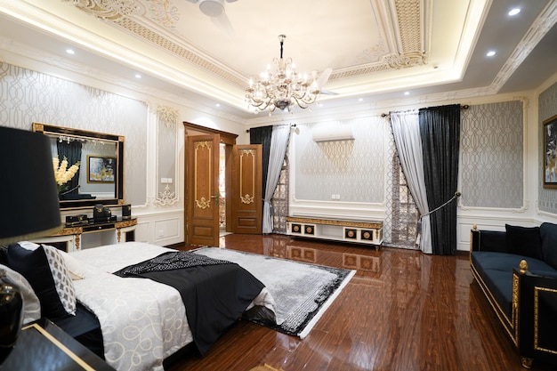 Chambre De Luxe Avec Meubles Photo Premium