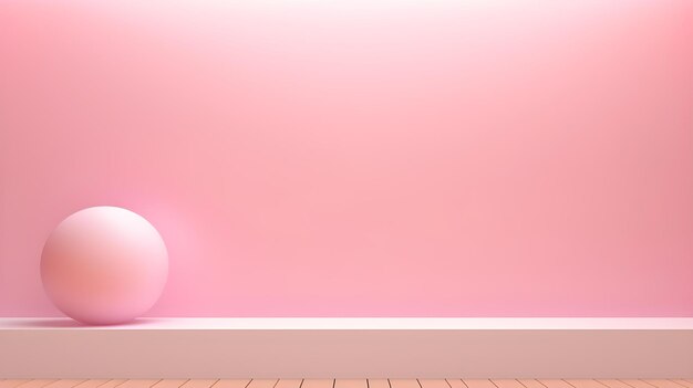 Chambre minimaliste avec une scène en couleurs rose clair Arrière-plan moderne et futuriste pour Pro