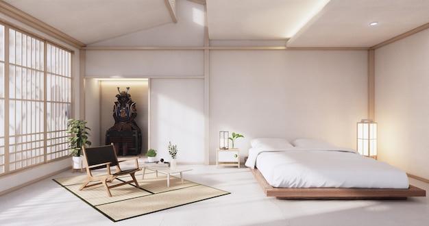 Chambre moderne - style japonais. Rendu 3D