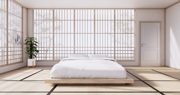 Chambre moderne - style japonais. Rendu 3D