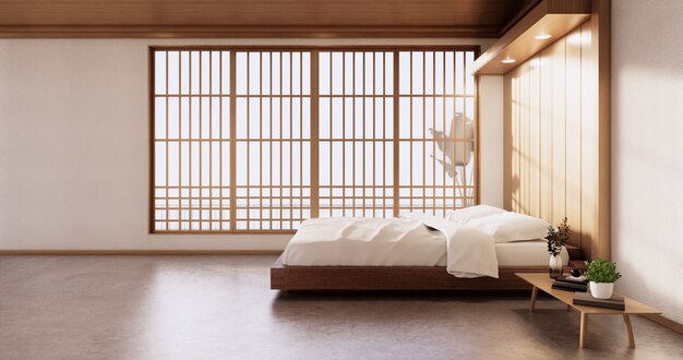 Chambre moderne - style japonais. Rendu 3D