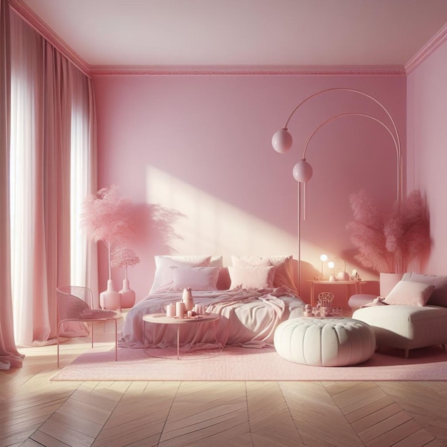 Une chambre rose 3