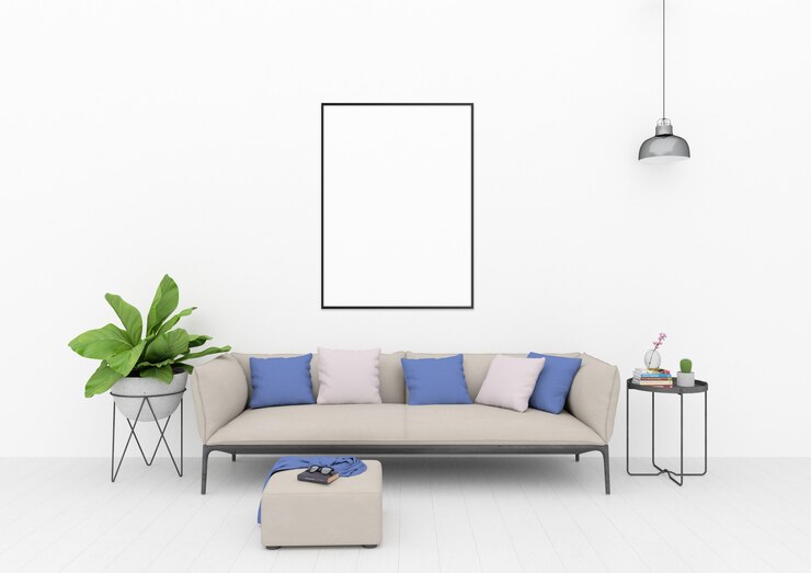 Photo chambre scandinave - cadre vertical