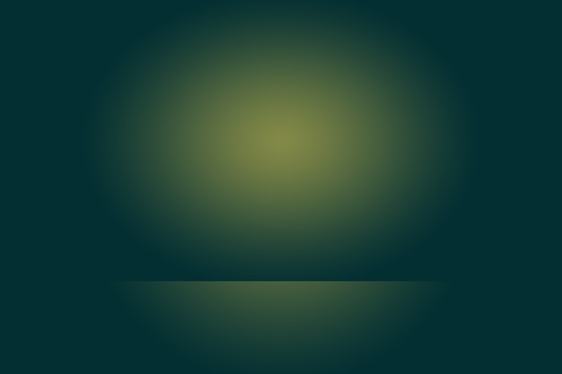 Chambre vide de fond de studio abstrait dégradé vert uni de luxe avec un espace pour votre texte et votre image.