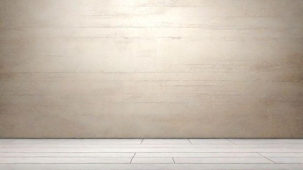 Chambre vide avec mur et plancher en bois arrière-plan d'illustration de rendu 3D