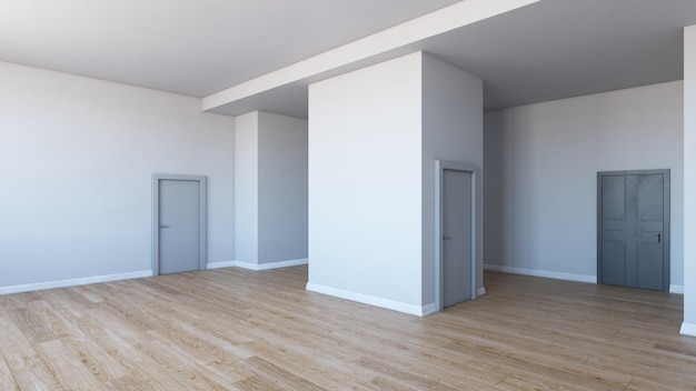 Photo chambre vide avec parquet