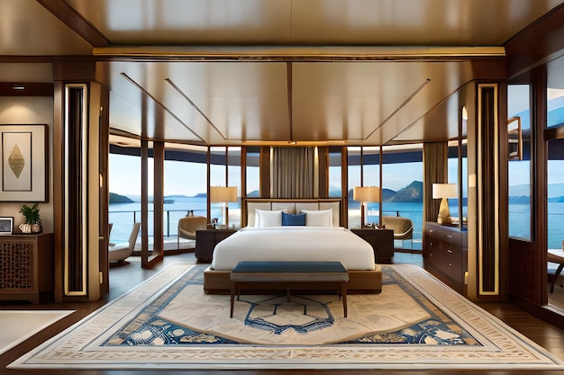 Une chambre avec vue sur l'océan.