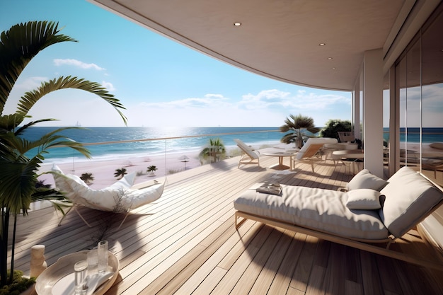 Chambre avec vue sur la plage