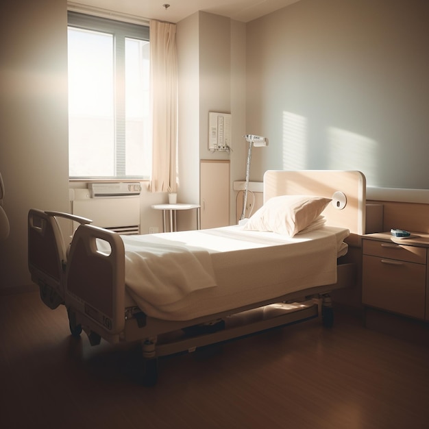 Chambres de patients confortables avec éclairage naturel