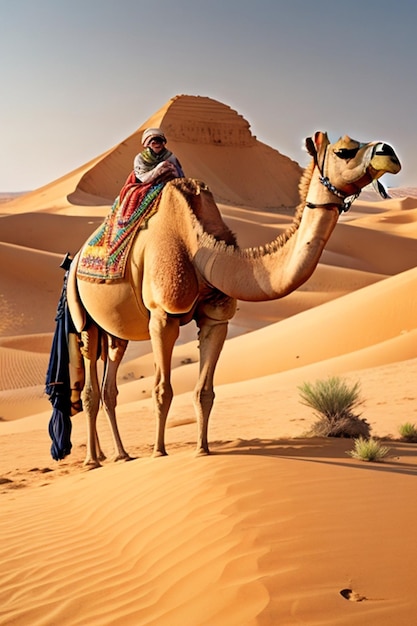 chameau dans le désert 8k
