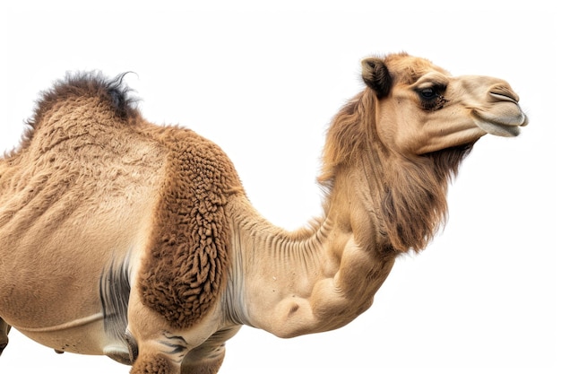 Un chameau sur un fond blanc