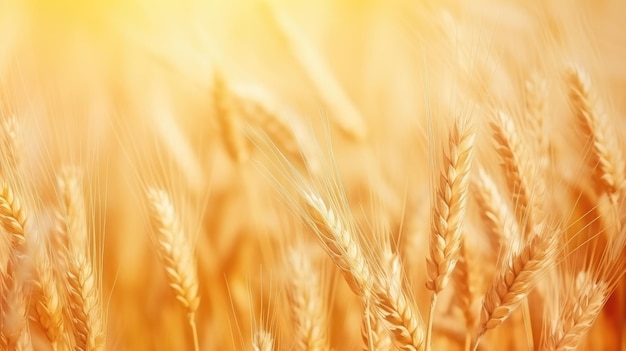 Photo un champ de blé doré sous un ciel ensoleillé