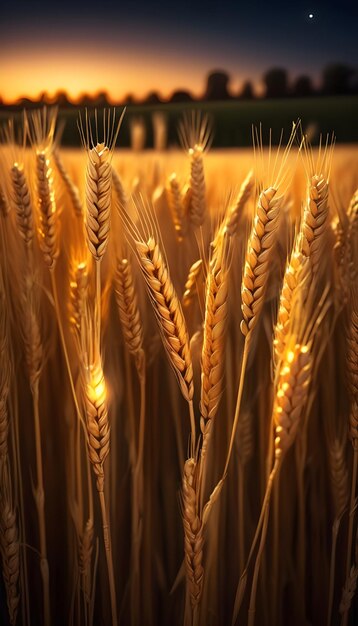 Photo un champ de blé avec les mots blé en bas