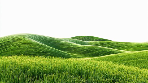 Photo un champ de blé vert avec les feuilles vertes de la plante