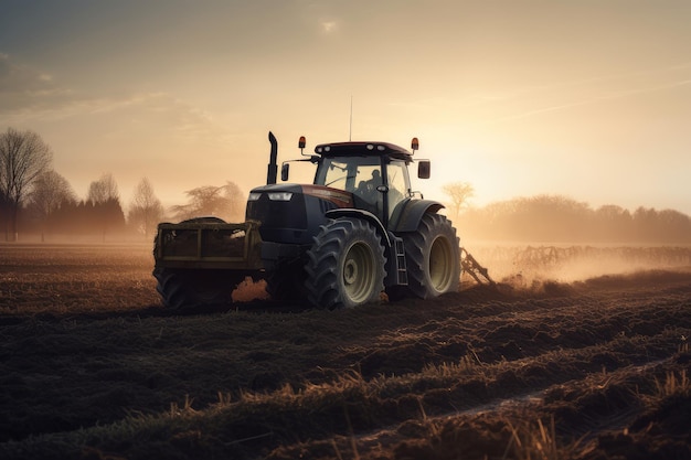 Champ de conducteur de tracteur Générer Ai