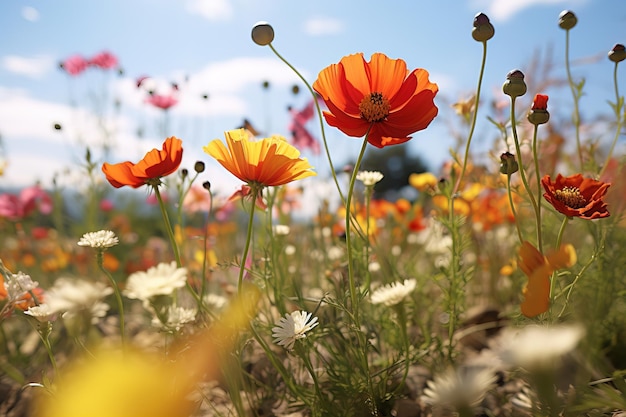 champ de coquelicots