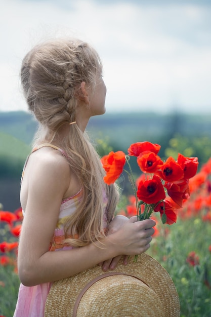 Le champ de coquelicots