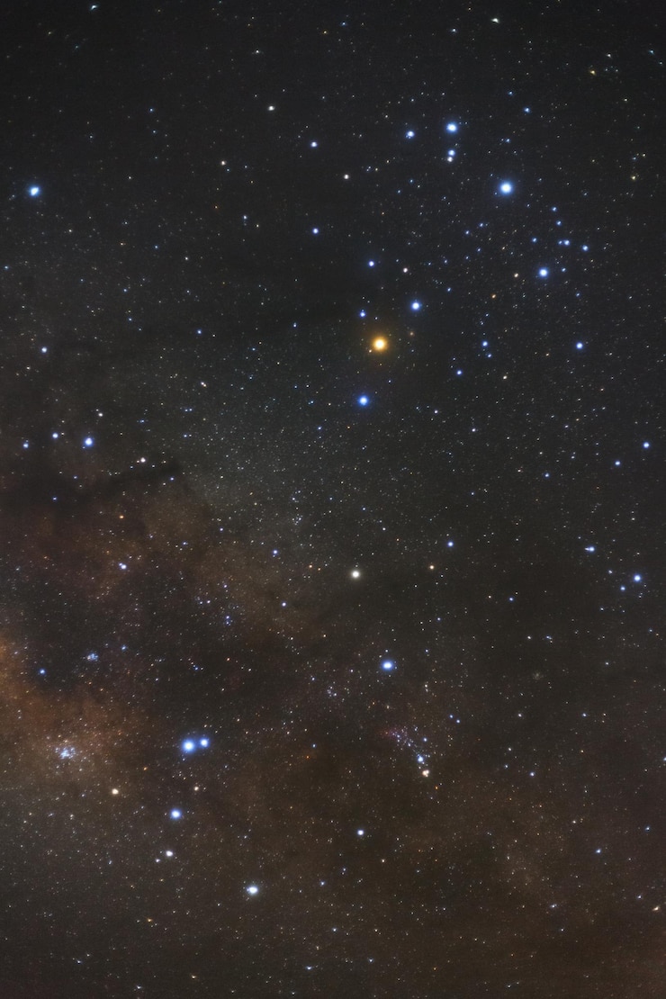 Photo le champ d'étoiles contre le ciel la nuit