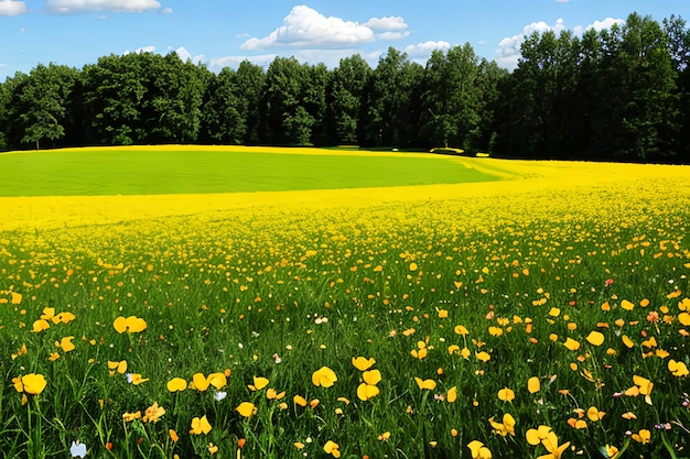 Le champ de fleurs