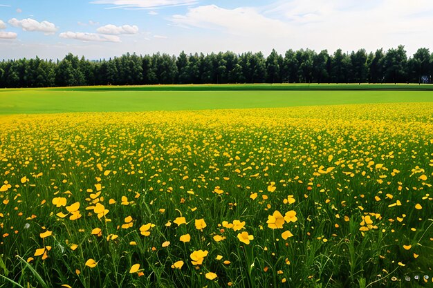 Le champ de fleurs