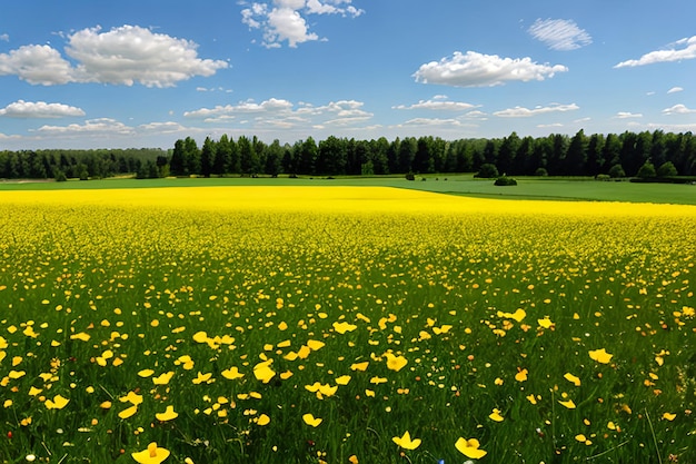 Le champ de fleurs