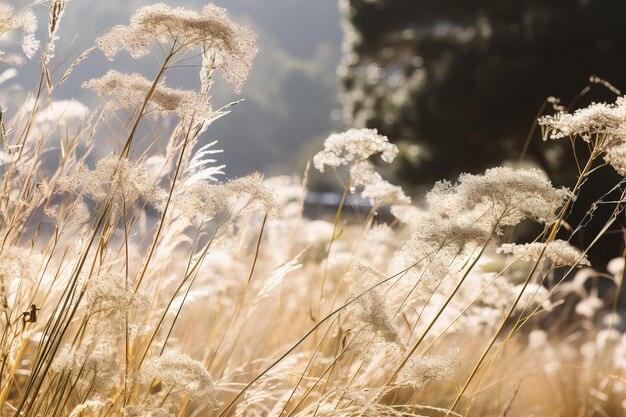 un champ de fleurs