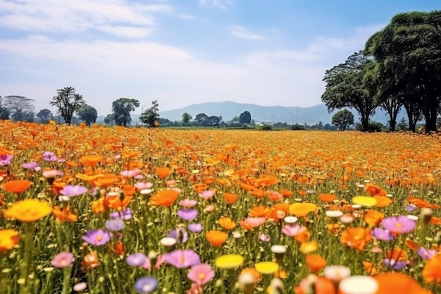 champ de fleurs