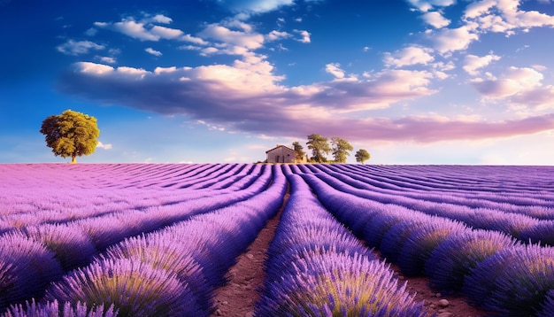 Champ de lavande à Valensole, en Provence, en France