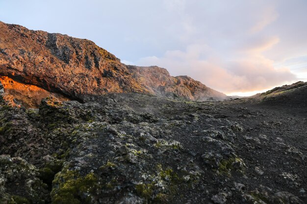 Champ de lave de Leirhnjukur en Islande