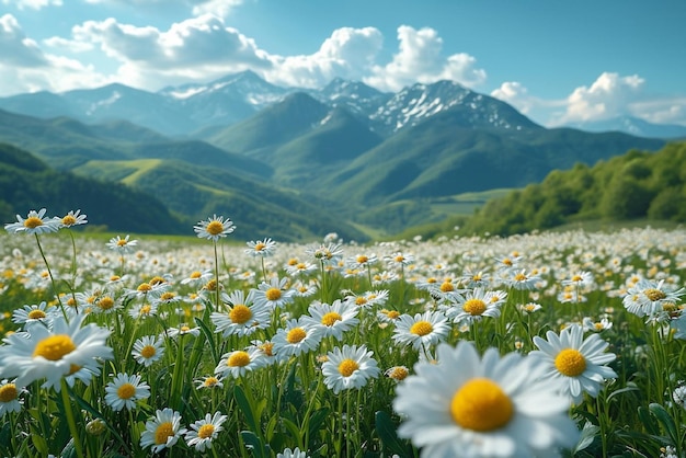 le champ de marguerites