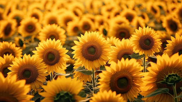 Le champ de tournesol